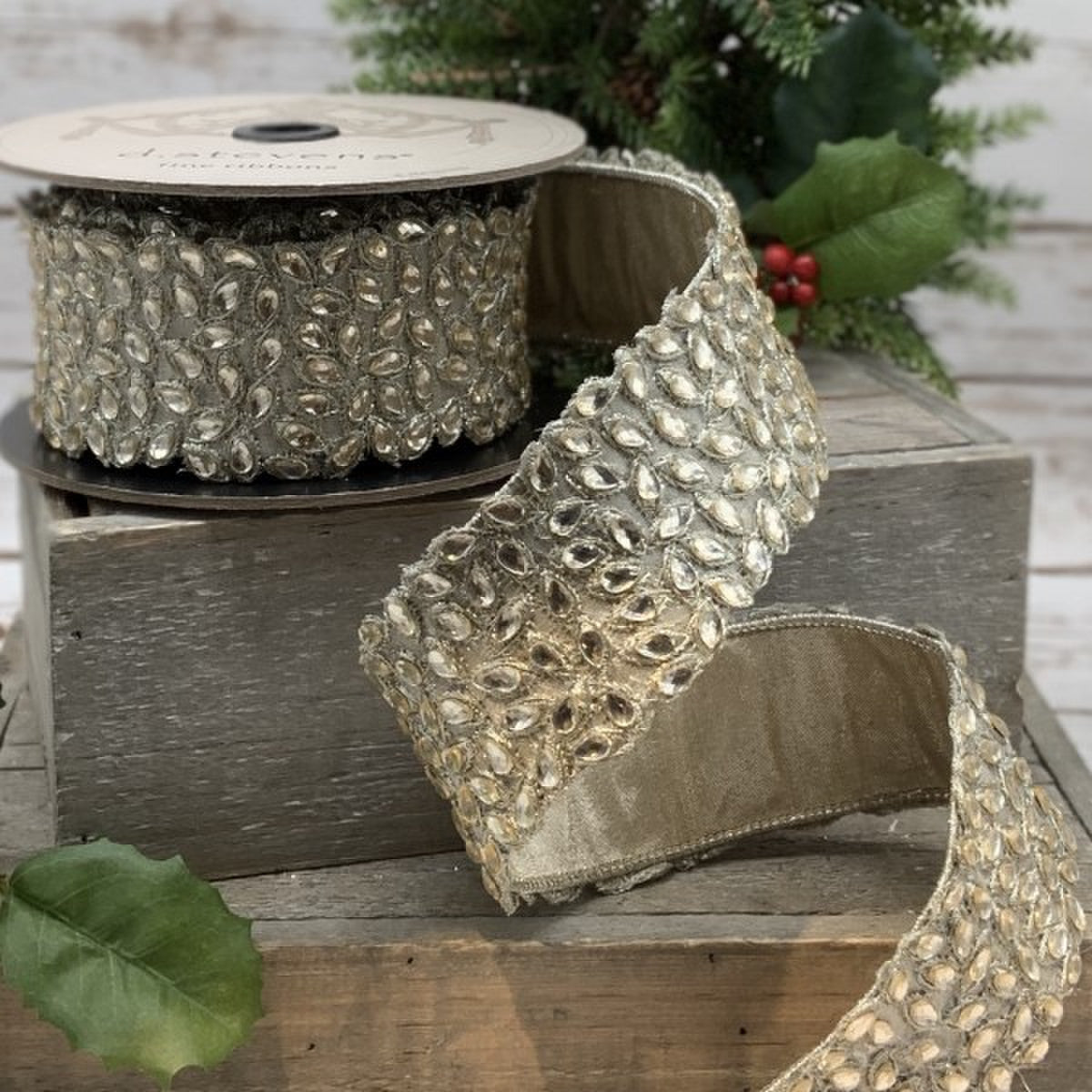 Metallic Marquis Jewel Ribbon
