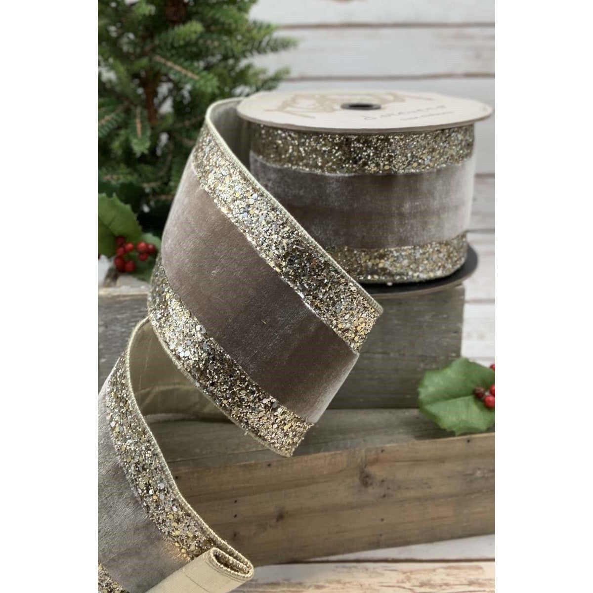 Velvet Glitter Ribbon