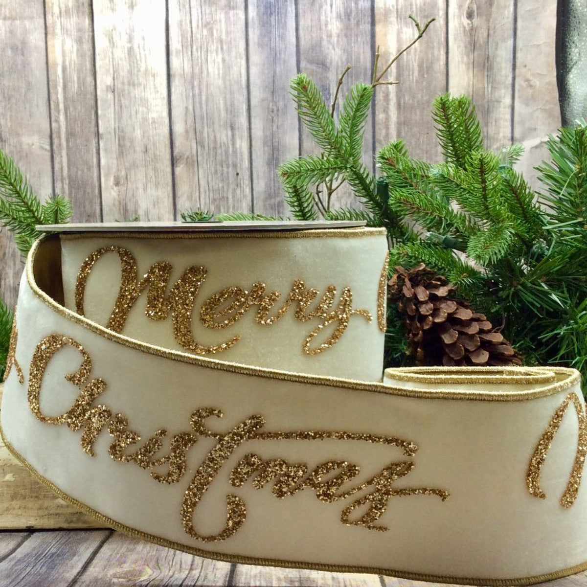 Velvet Merry Christmas Ribbon