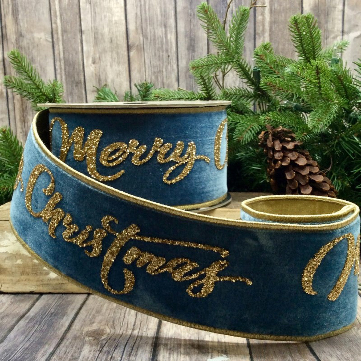 Velvet Merry Christmas Ribbon