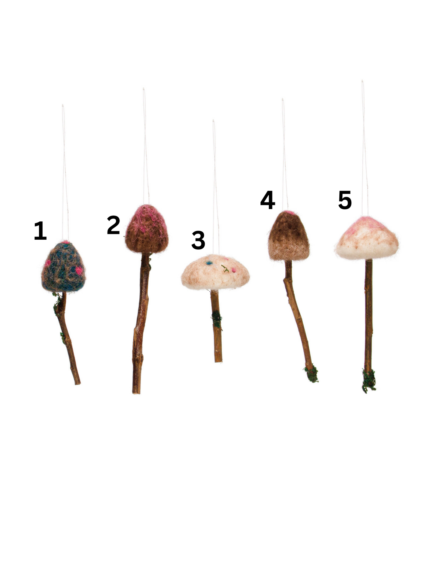 Wool Felt Mushrooms