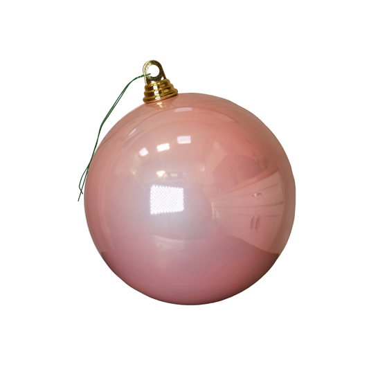 8" Pink Pearlescent Ornament