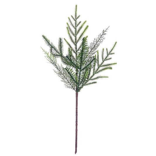 Artificial green plant stem on a white background