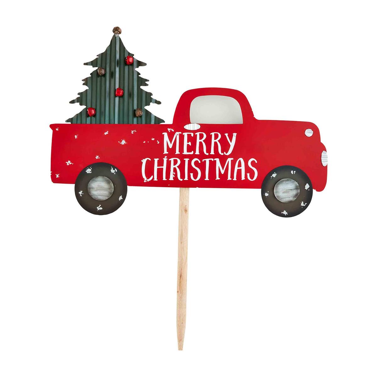 Tin Christmas Yard Stake