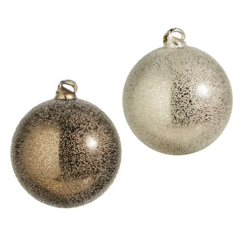 Grey Textured Glass Ball