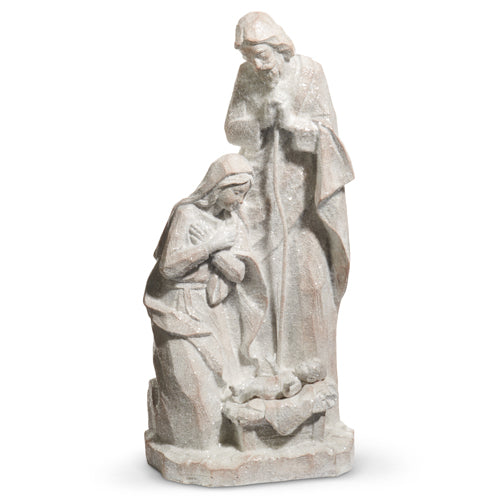White resin holy family statue