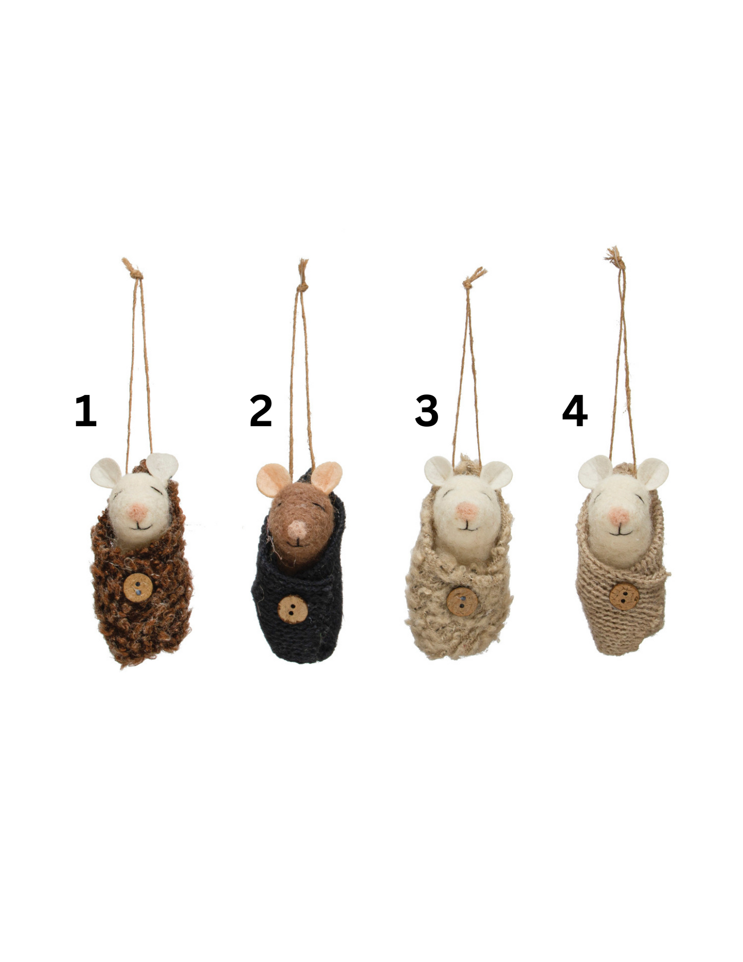 Wool Felt Baby Mice
