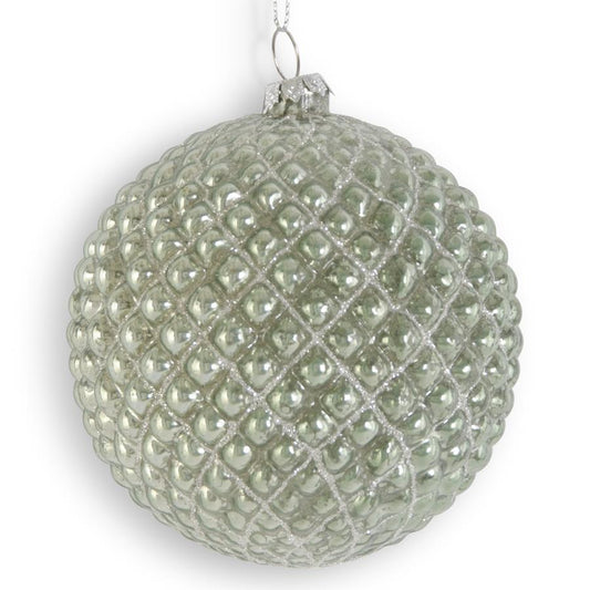 4" Sage Green Mercury Glass Ball