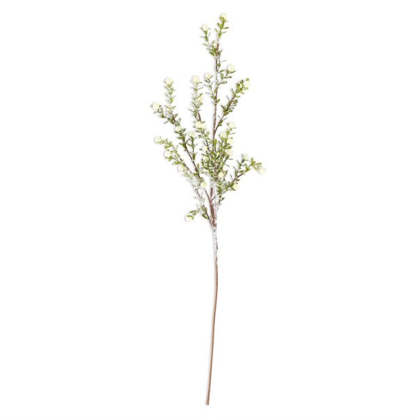 Snowy White Berry Leaf Stem