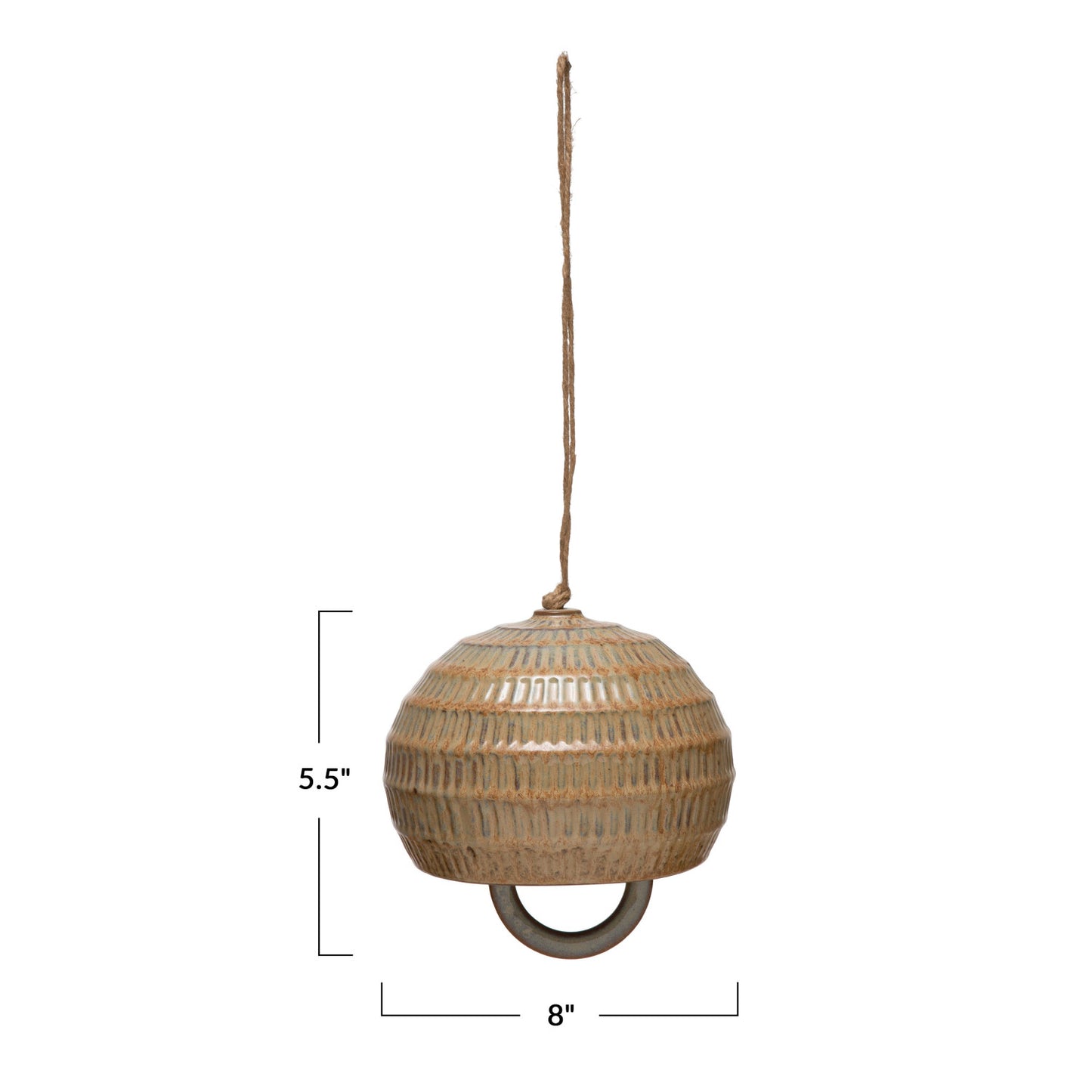 Debossed Stoneware Bell