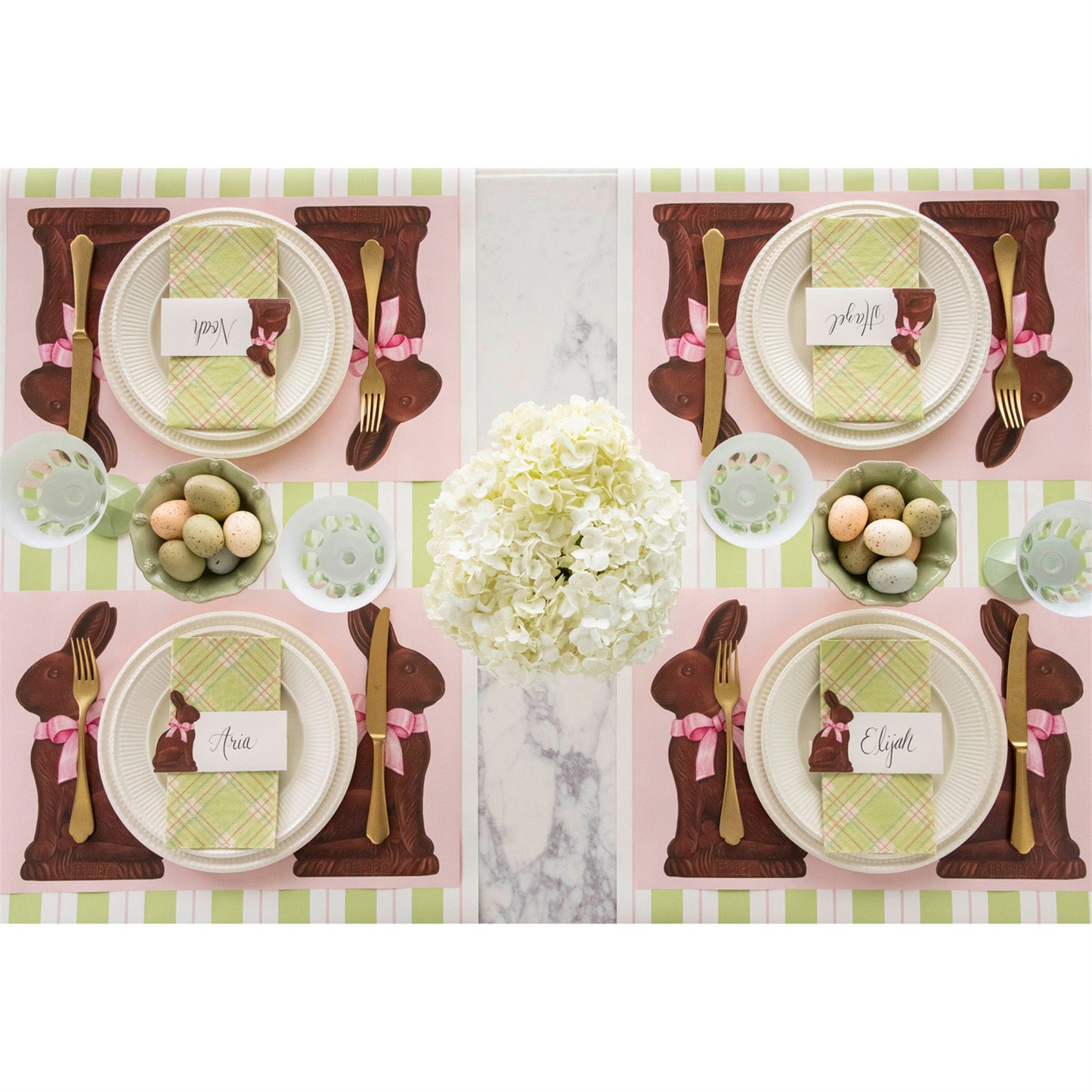 Bright Green Plaid Guest Napkin