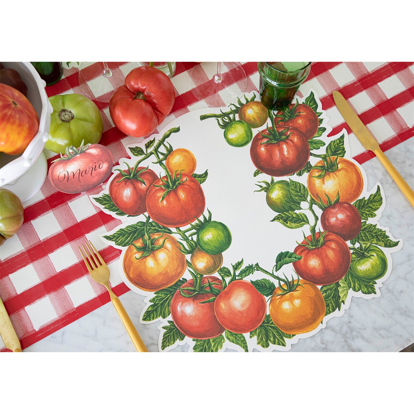 Die Cut Tomato Placemats