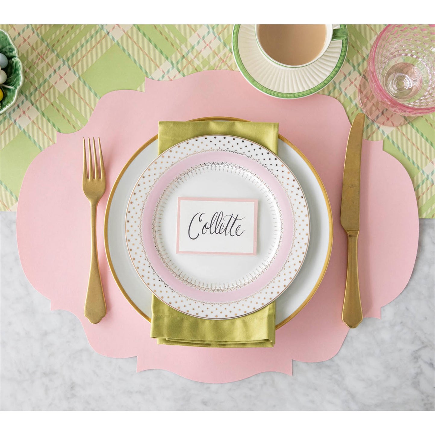 Pink French Frame Placemat