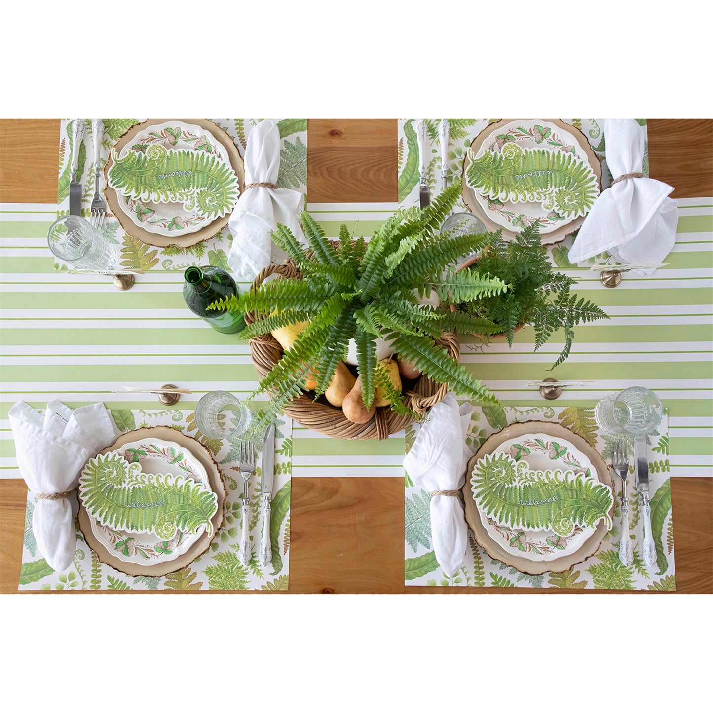 Green Awning Stripe Runner