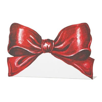 Red bow on a white background