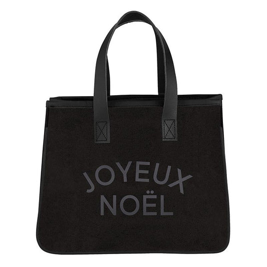 Joyeux Noel Black Mini Tote