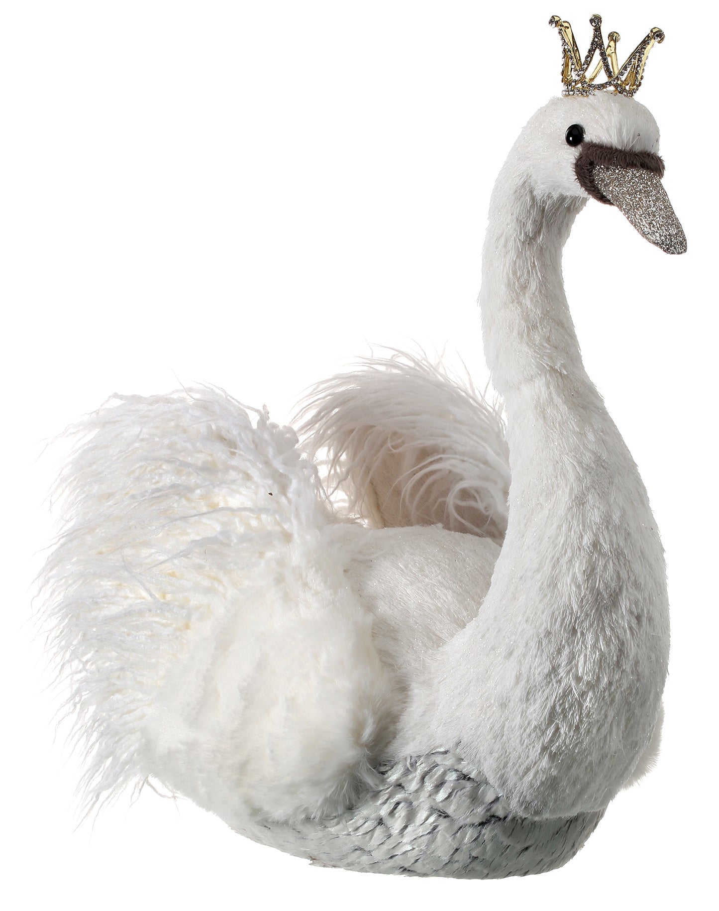 Velvet Fur Sweet Dreams Swan with Crown