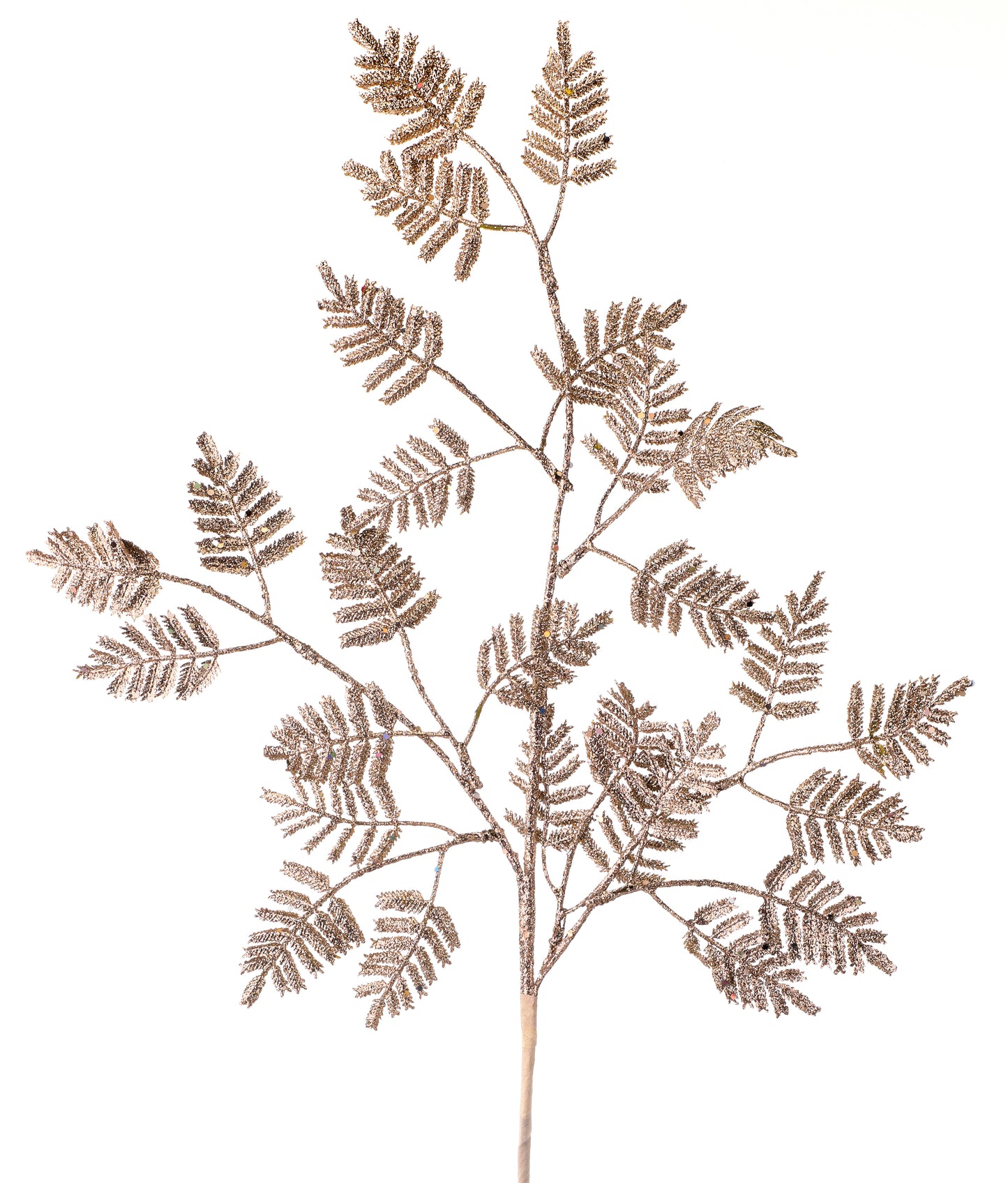 Glitter Lacy Fern Leaf Spray