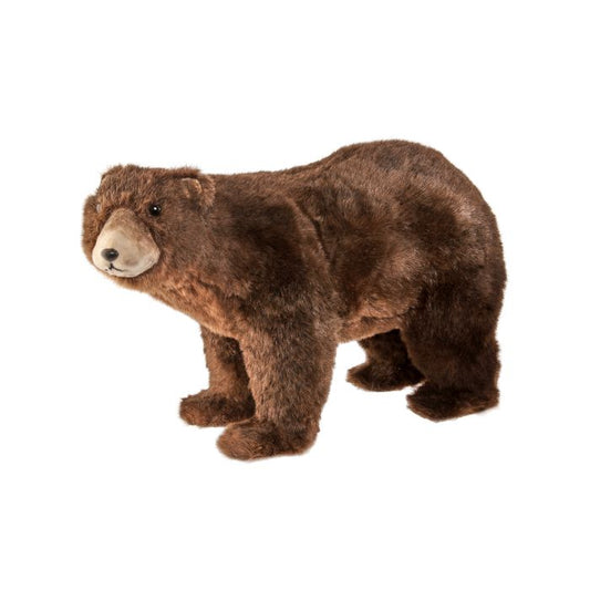 23" Stuffed Standing Faux Fur Brown Bear