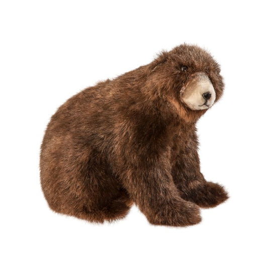 Stuffed Sitting Feaux Fur Brown Bear