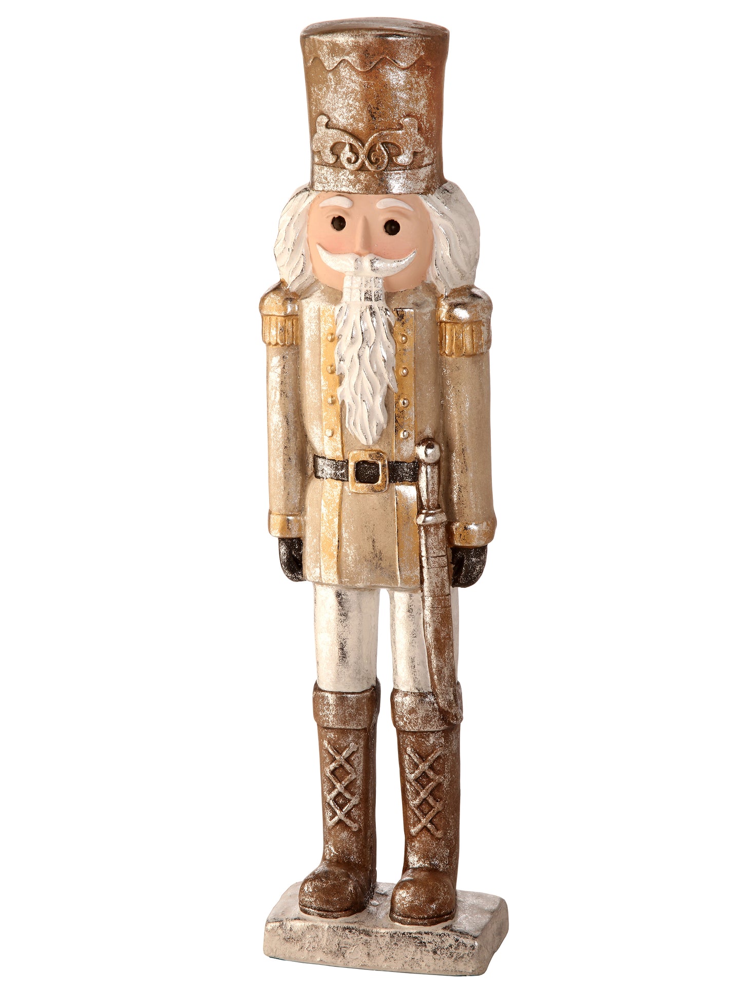 26" Paperstone Gilded Nutcracker Soldier