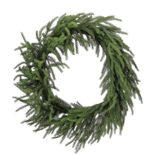 Green wreath on a white background