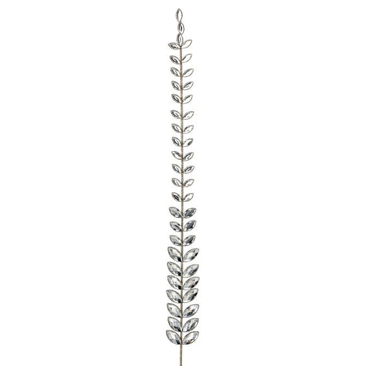 Decorative stem with leaf design on a white background