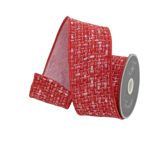 2.5" Valentine's Tweed Ribbon