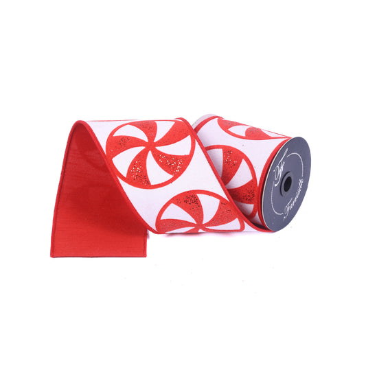 4" Peppermint Candies Ribbon