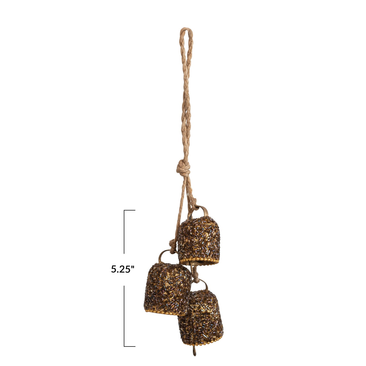 Hanging Metal Bells Jute Rope