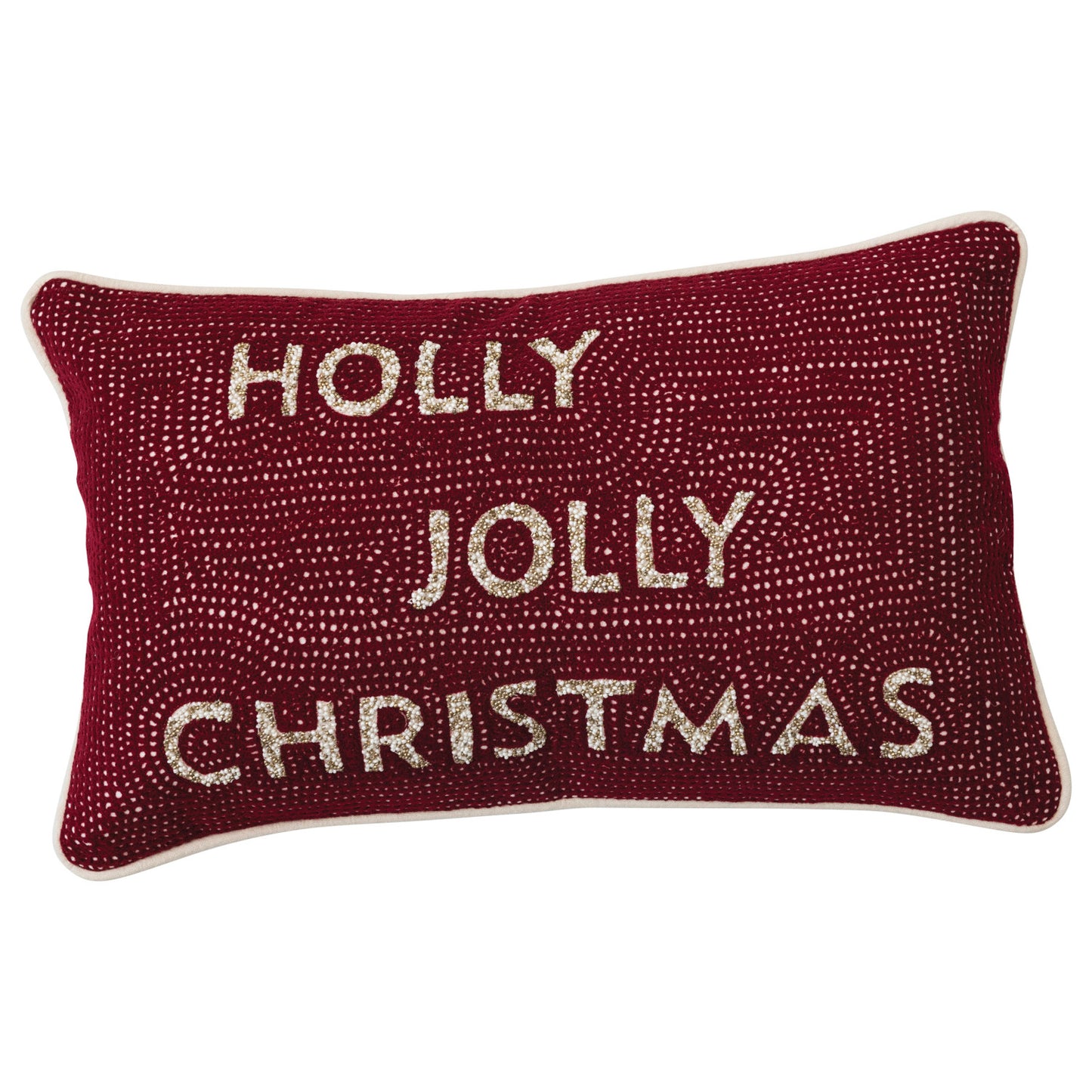 Beaded Cotton Pillow