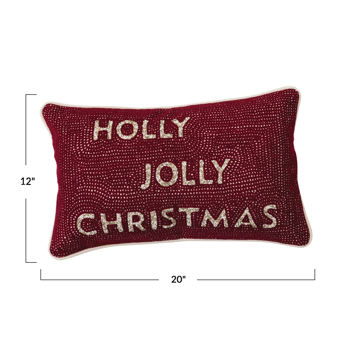 Beaded Cotton Pillow