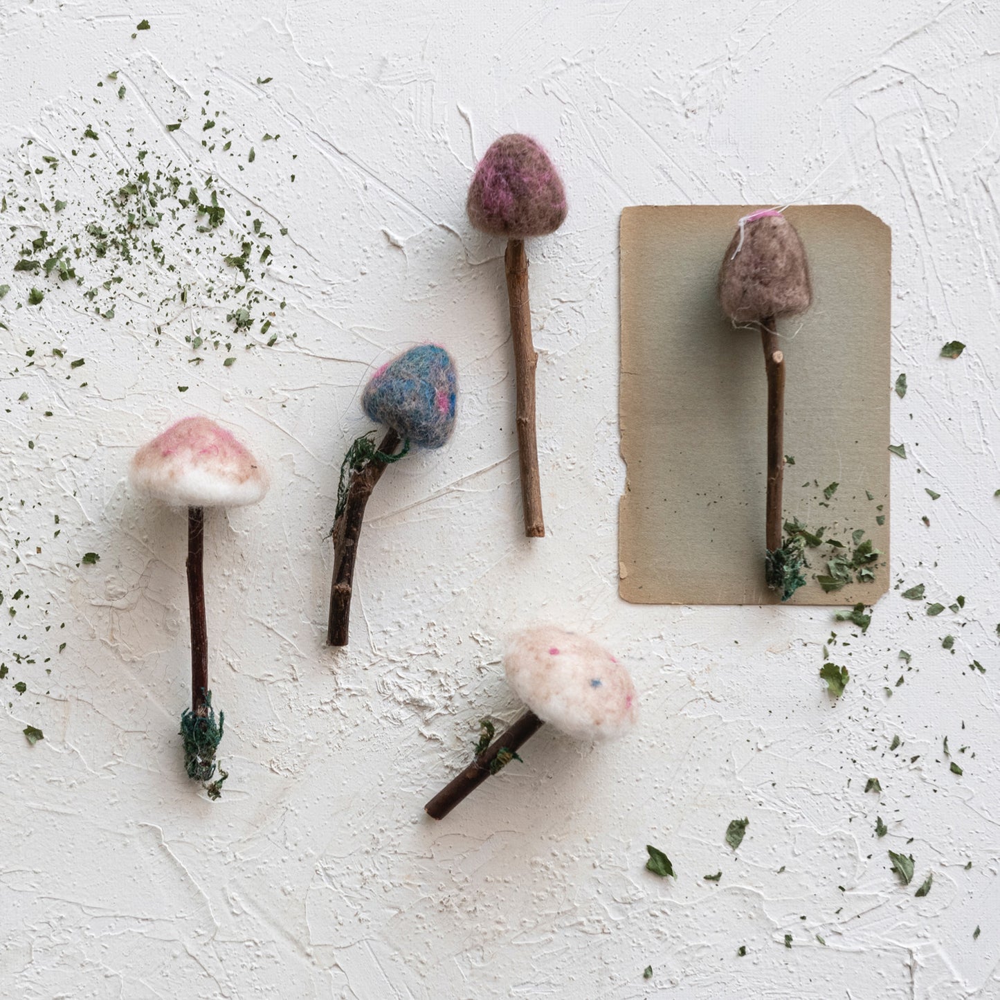 Wool Felt Mushrooms