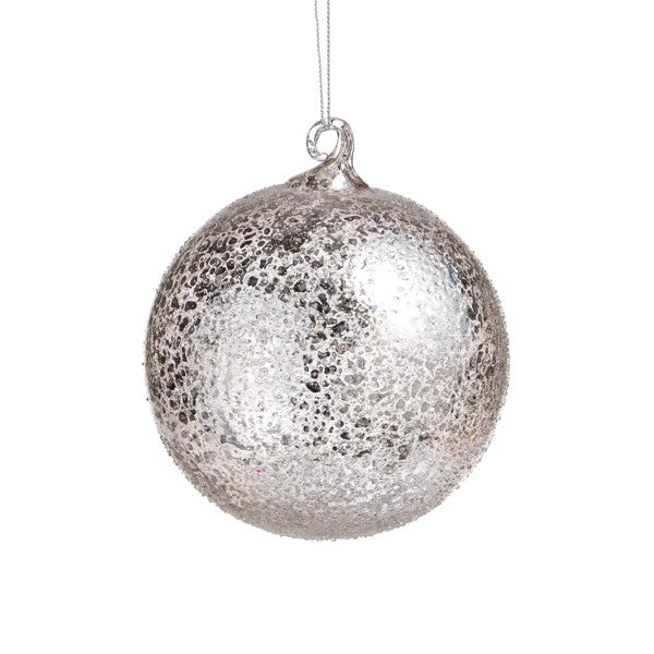Antique Silver Ball Ornament