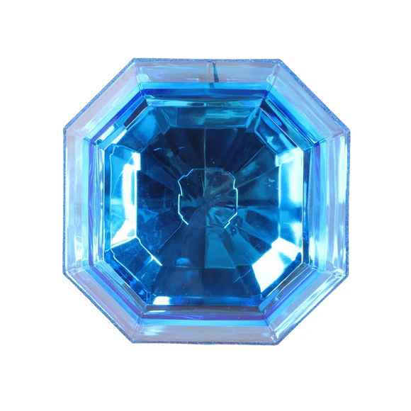 A blue 6-inch square-shaped jewel
