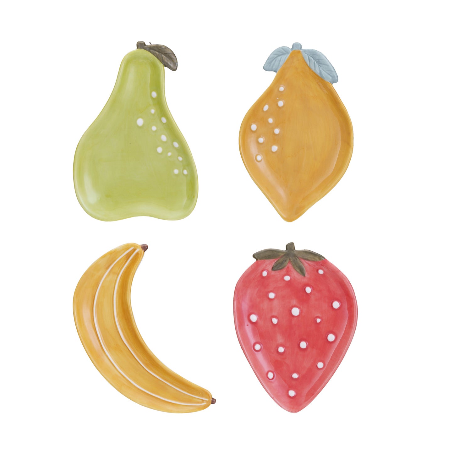Embossed Stoneware Fruit Shaped Dish, 4 Styles ©