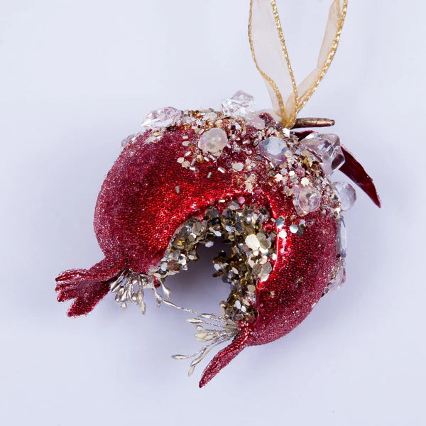 Beaded Bejeweled Pomegranate