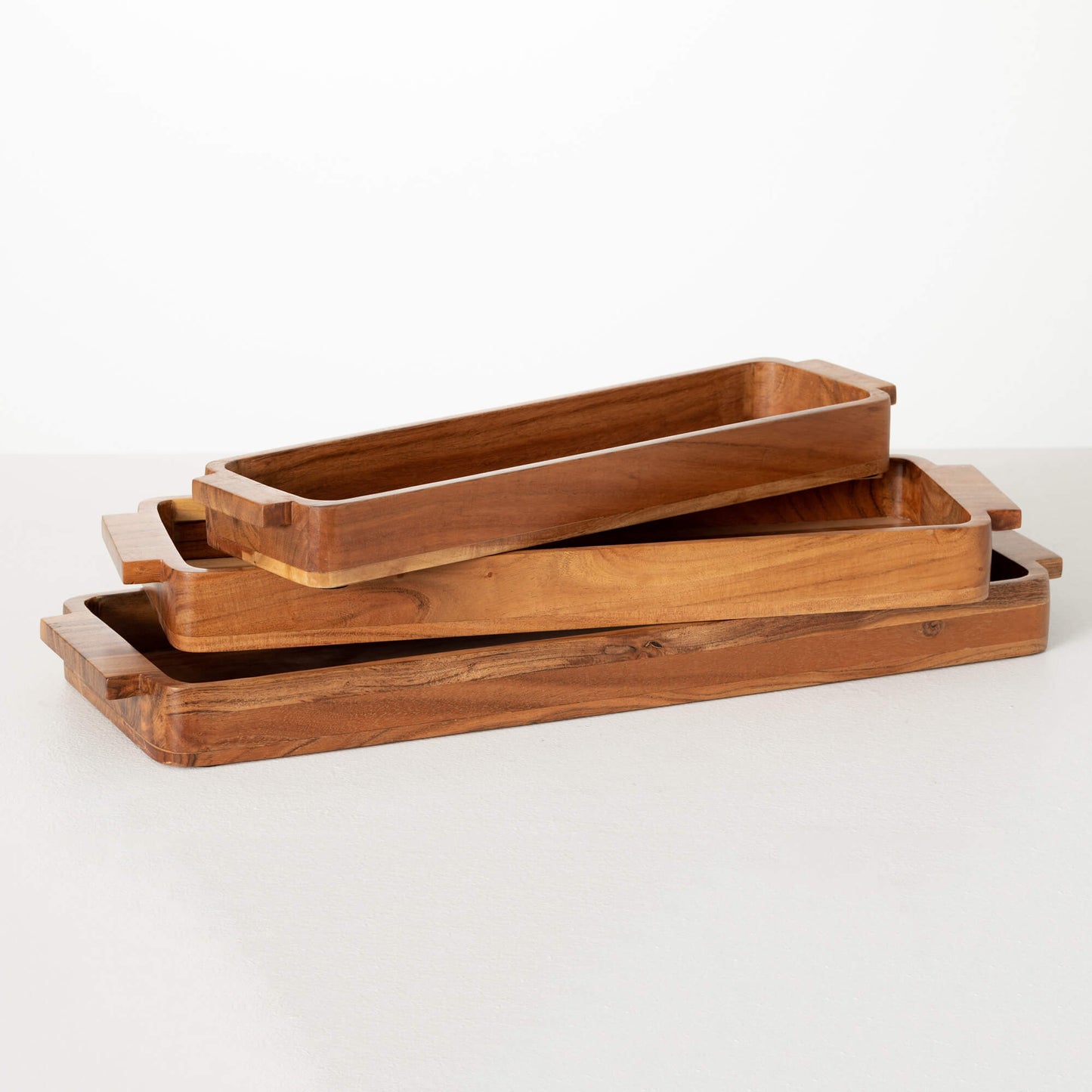 Rustic Acacia Wood Trays