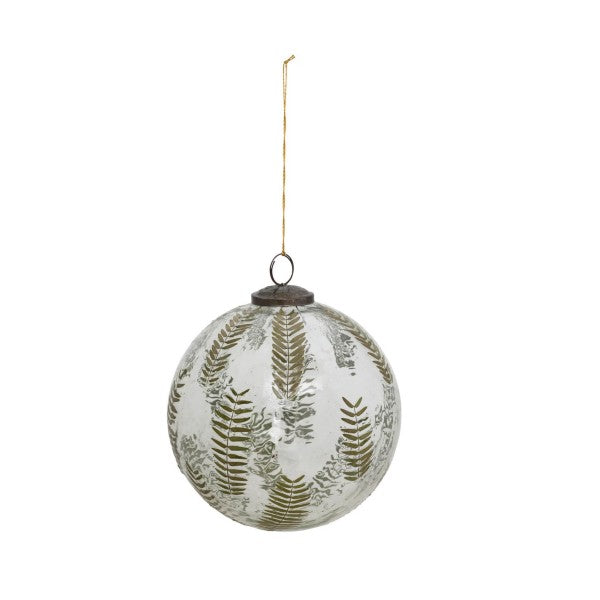 Natural Botanical Glass Ball Ornament