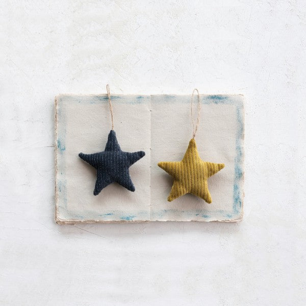 Corduroy Star Ornament