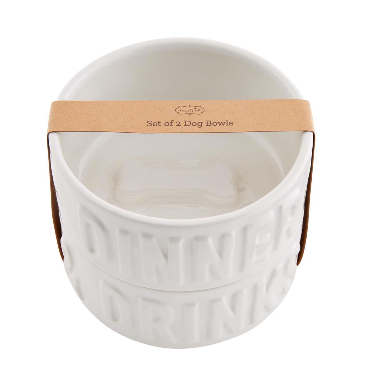 Dinner and Drinks Dog Bowl Set