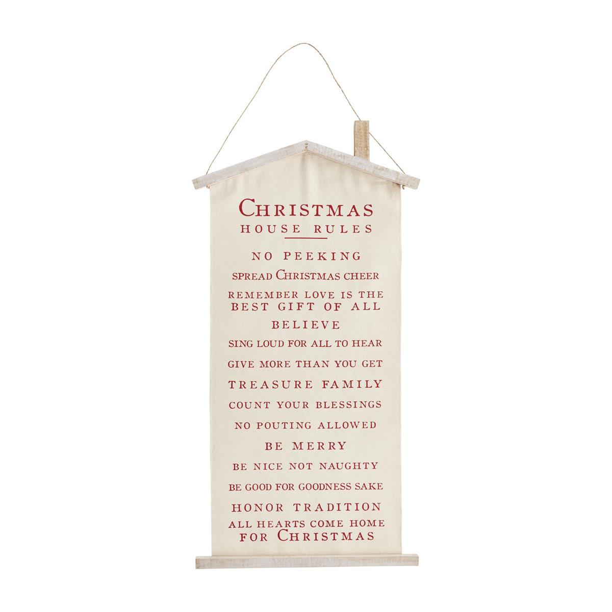 Christmas House Rules Hanger
