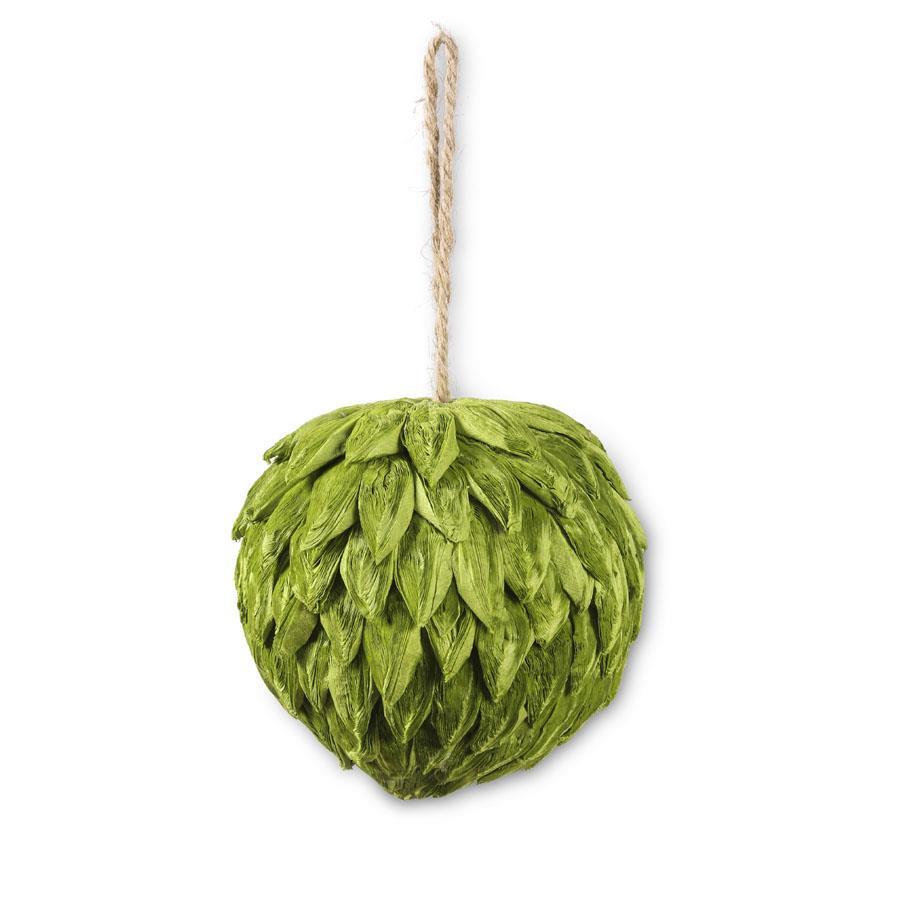 5" Light Green Petal Ornament