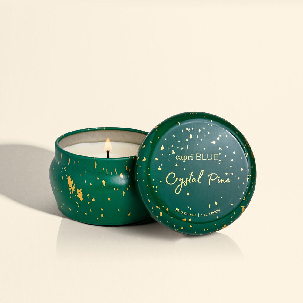 3oz Crystal Pine Glimmer Mini Tin Candle