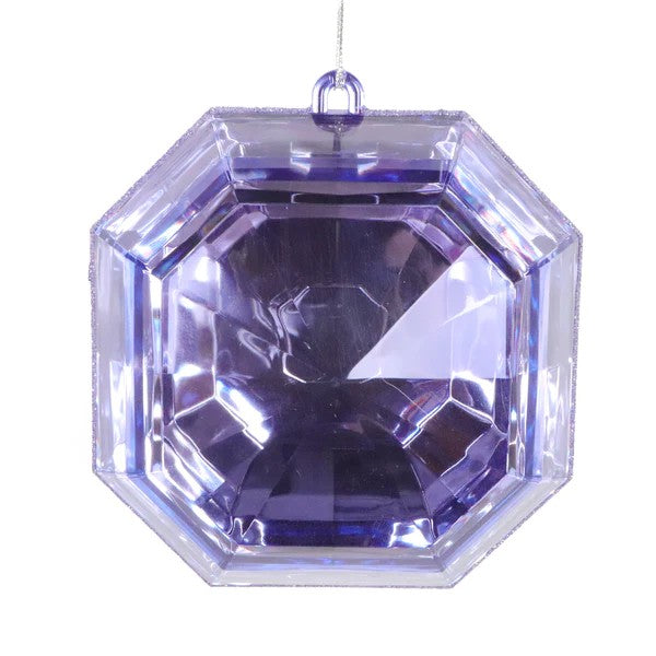 A purple 6-inch square-shaped jewel