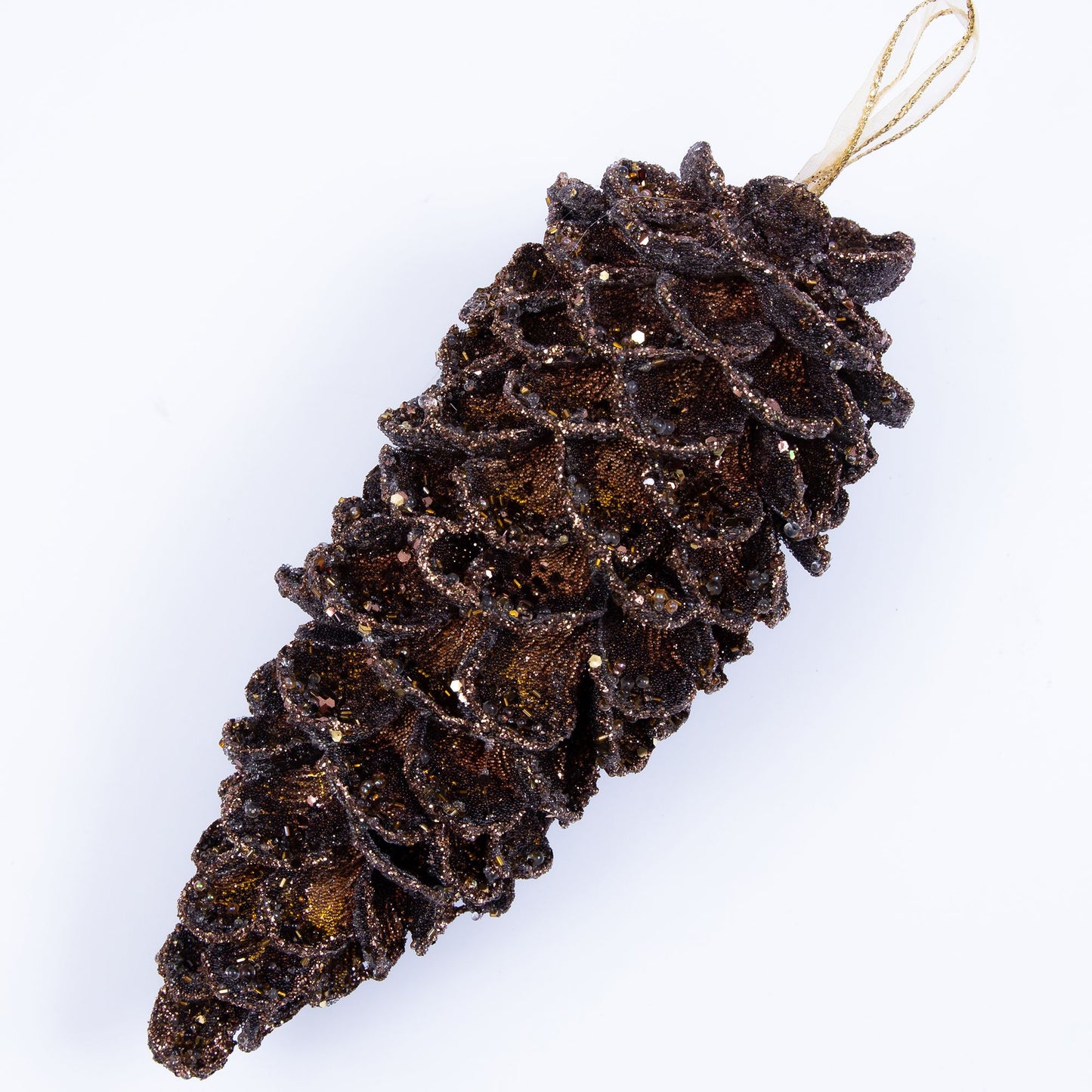 12" Glitter Pinecone