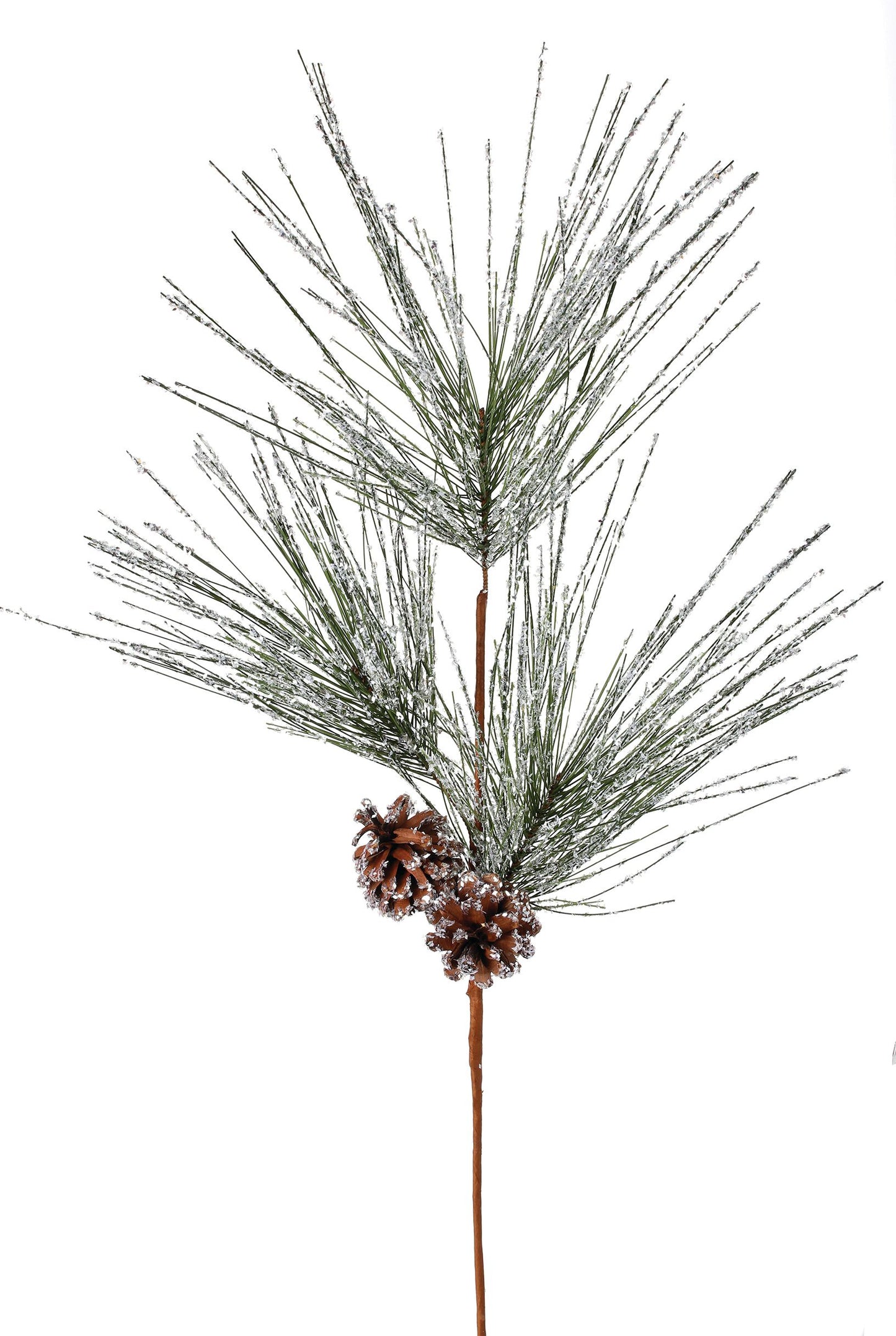 31" Iced Long Needle Sparkle Pine Spray