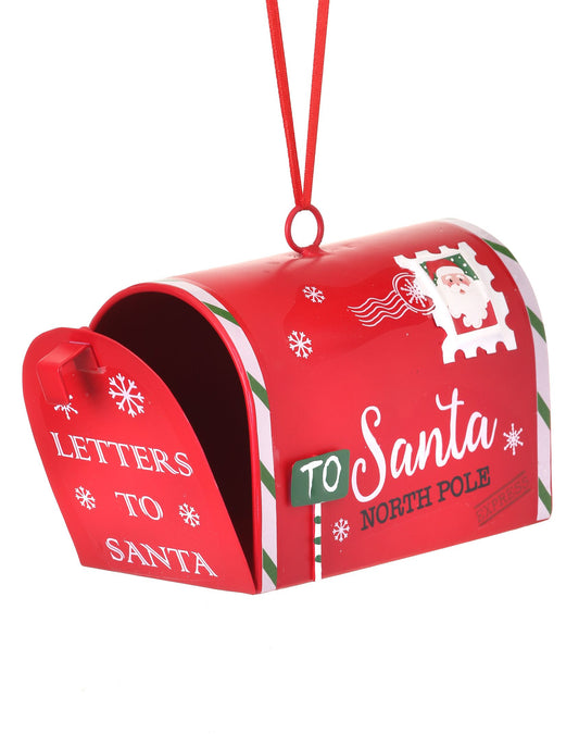 Metal Santa's Mailbox Ornament