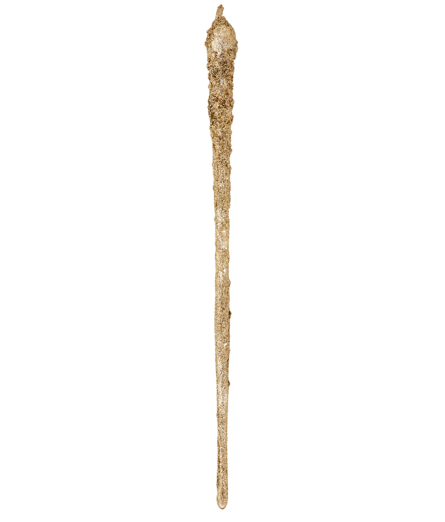 Glass Champagne Glitter Icicle Ornament