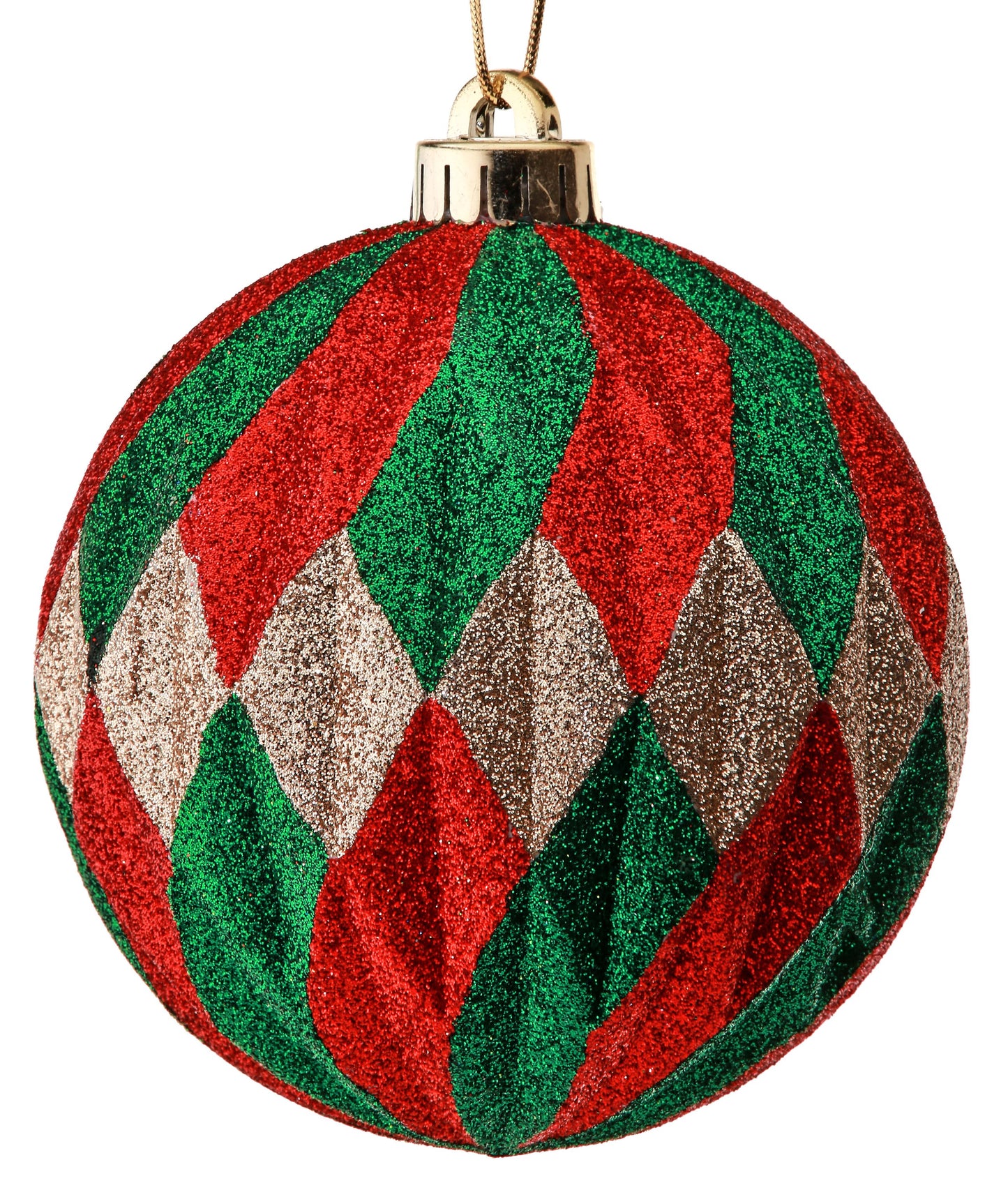 5" Glitter Diamond Nutcracker Ball Ornament